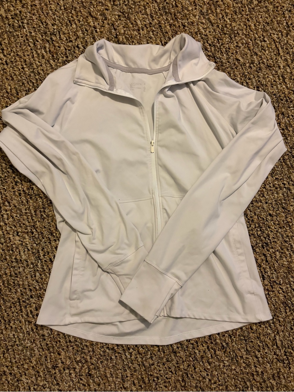 Women's Cream Full-Zip Lightweight Jacket